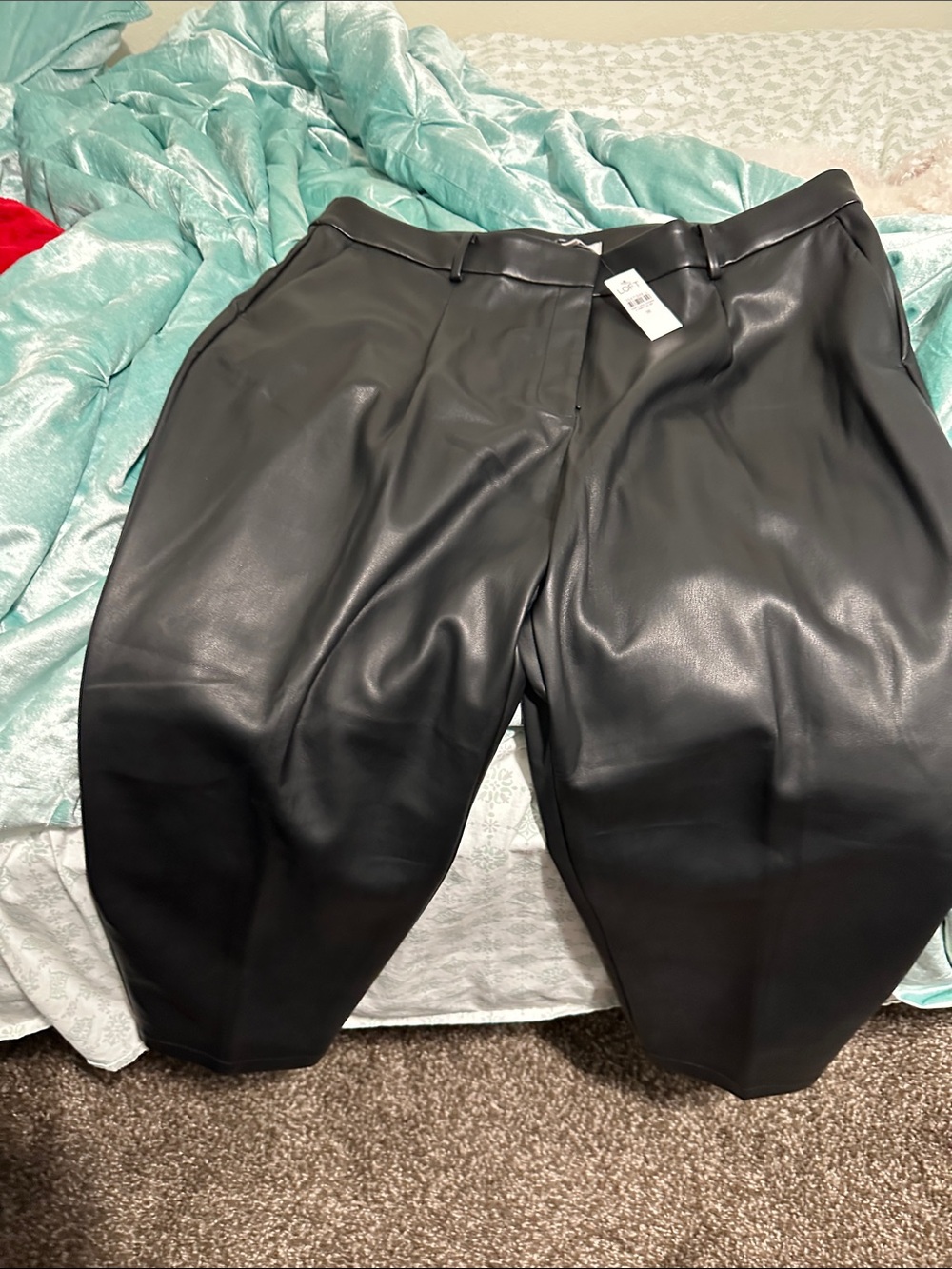 LOFT Black Faux Leather Women’s Pants